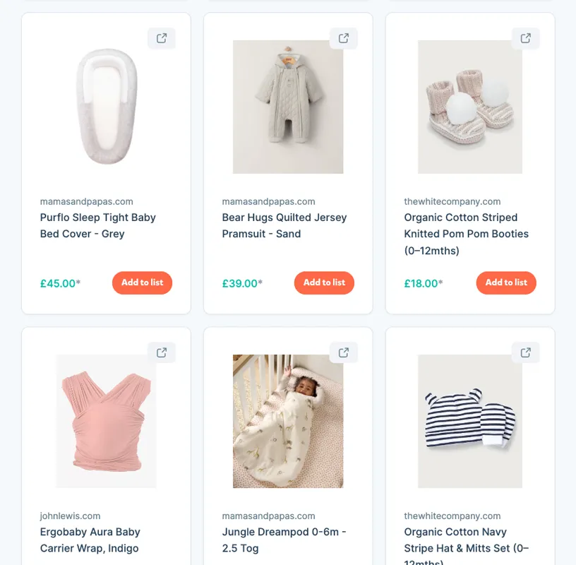 Managing your gift list